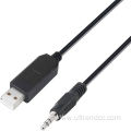 USB-A to TTL stereo audio jack adapter cable